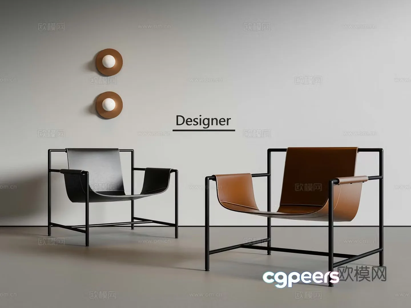 Modern Italian casual chair 3d model