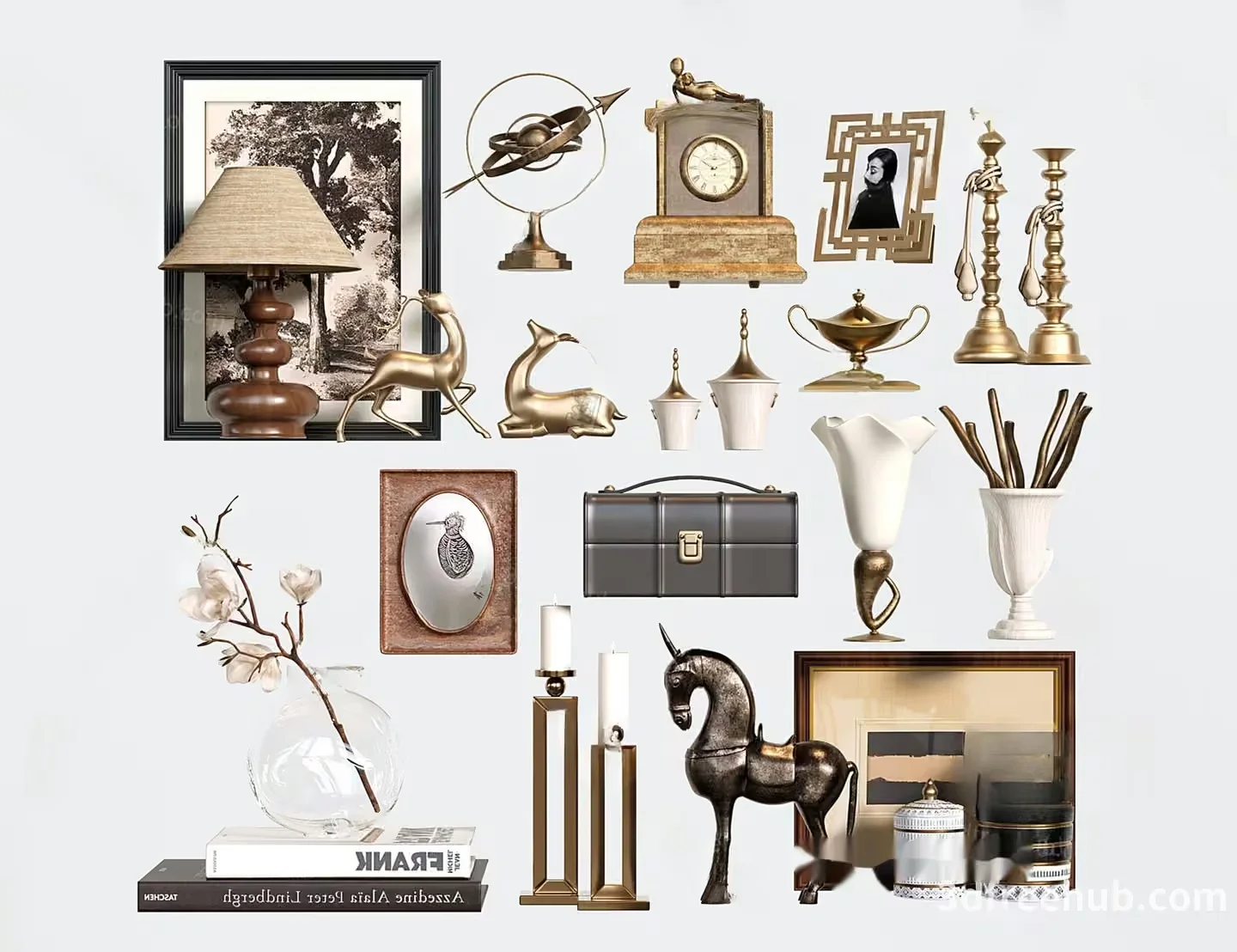 Vintage Home Decor 3D Model – 18891 – VRAY Render