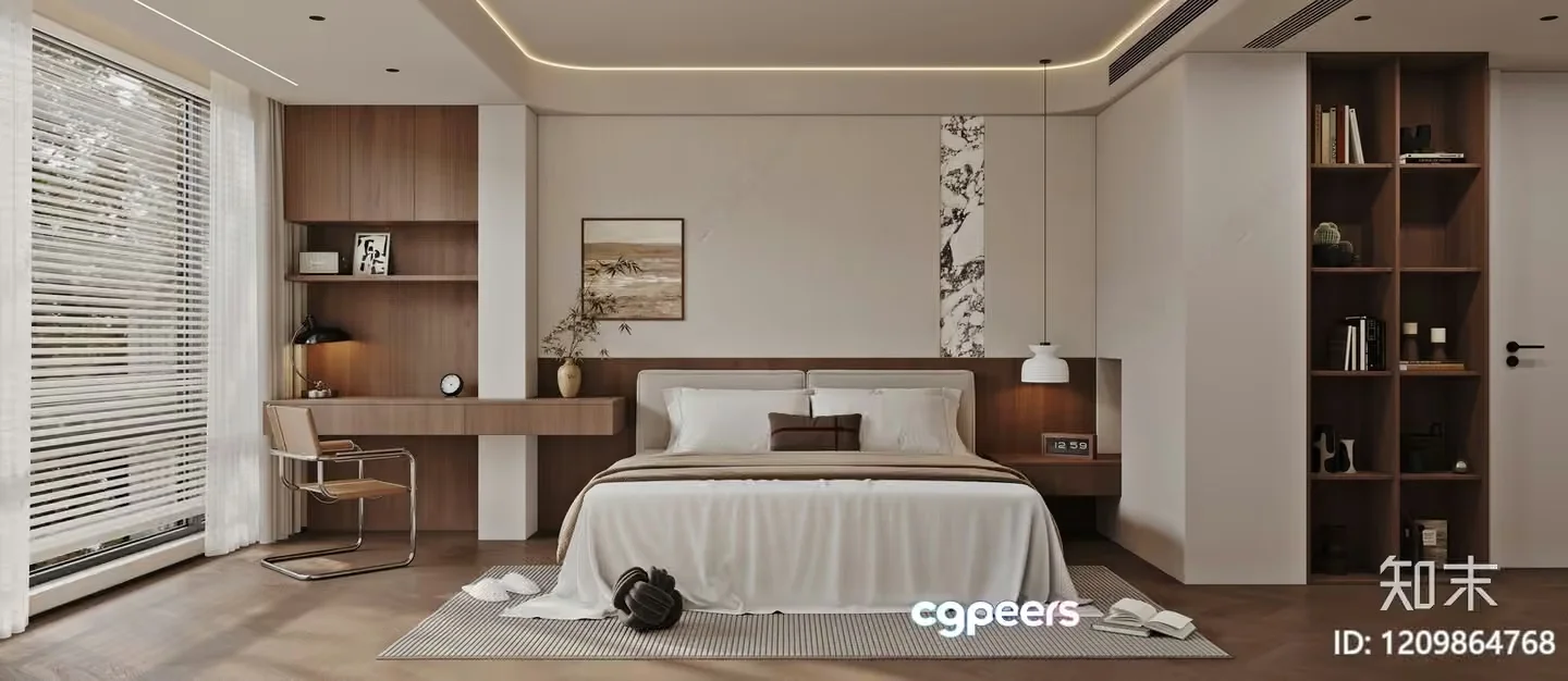 Cozy Bedroom 3D Model – 21887 – VRAY Render