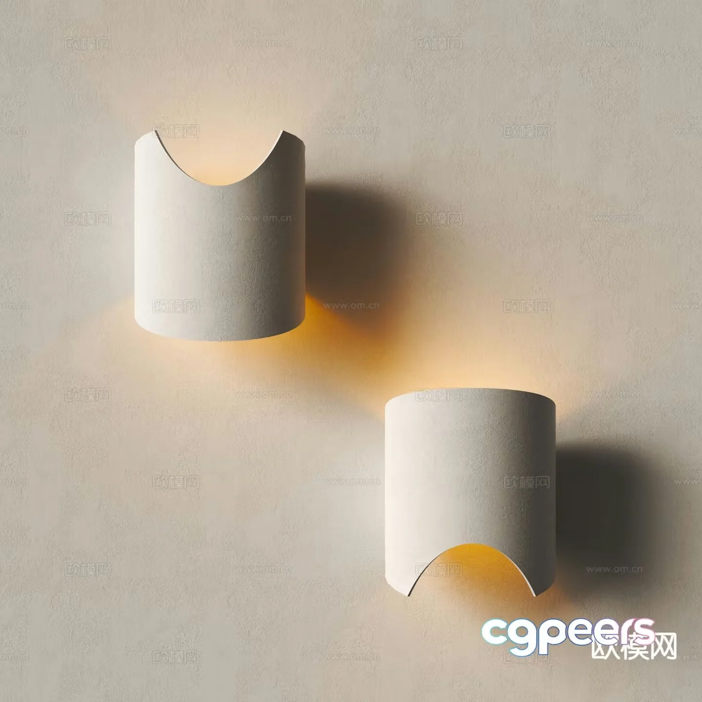Modern wall lamp personalized wall lamp plaster wall lamp 3d model