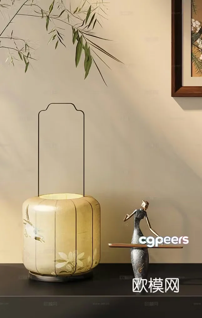 New Chinese desk lamp Song’s aesthetic desk lamp 3D model