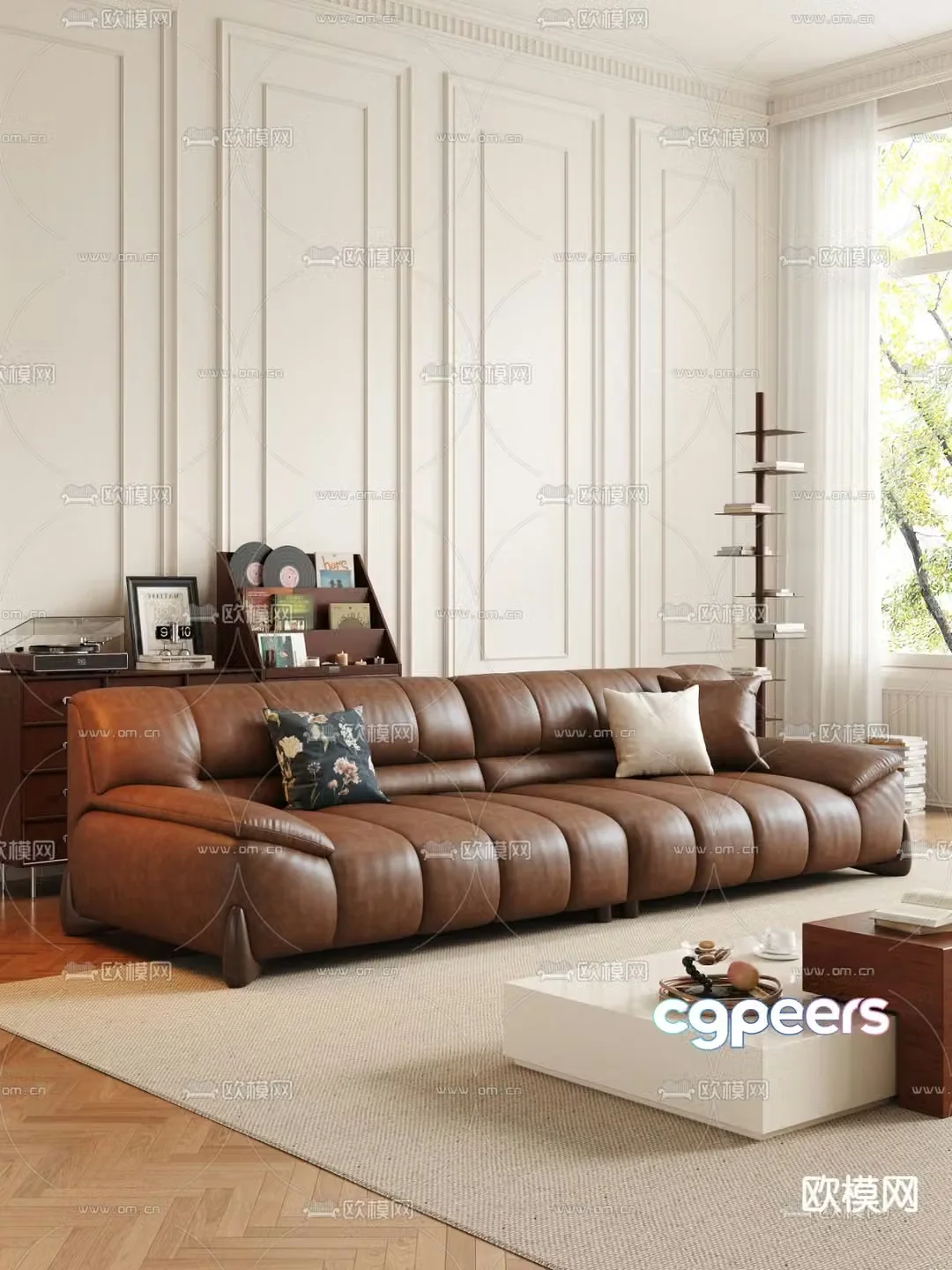 Medieval style sofa double sofa 3d model