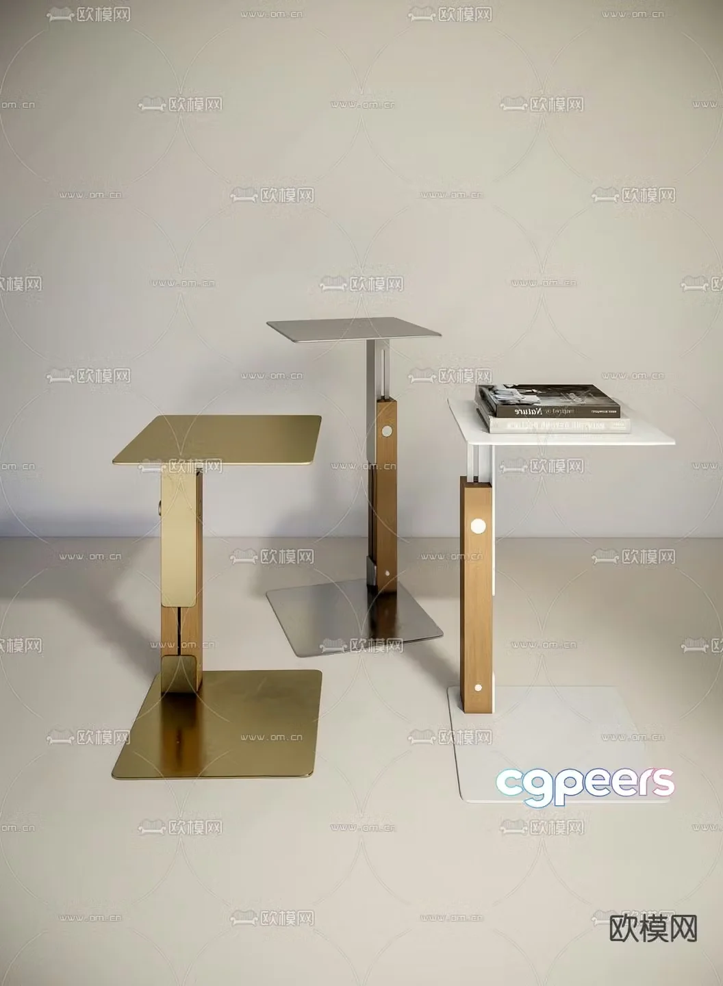 Modern side table corner table lifting side table 3D model