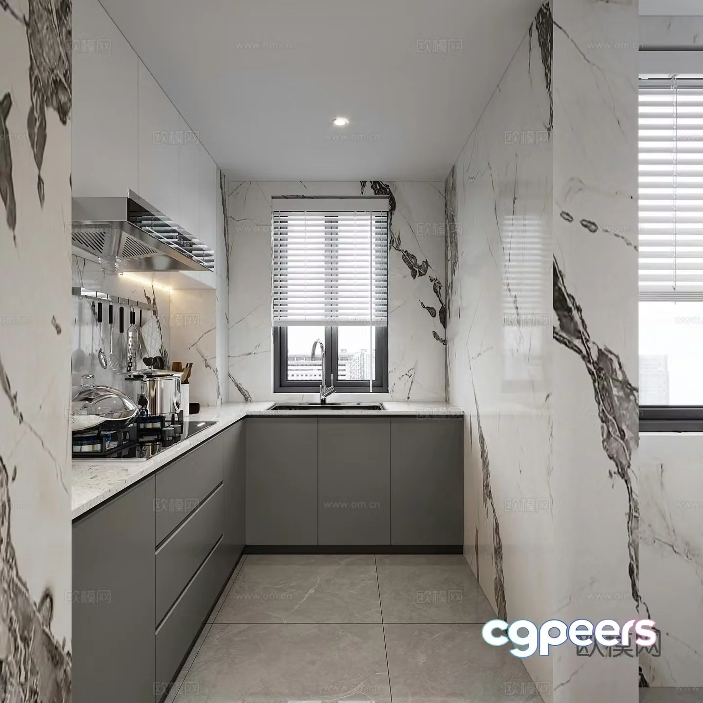 Modern kitchen 3d model