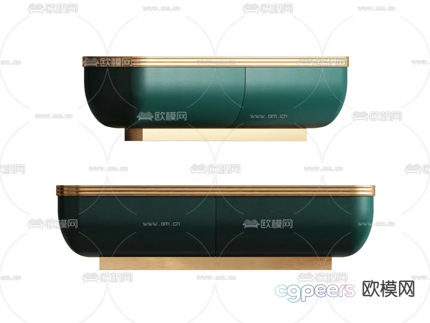 Light luxury style reception desk 3D model