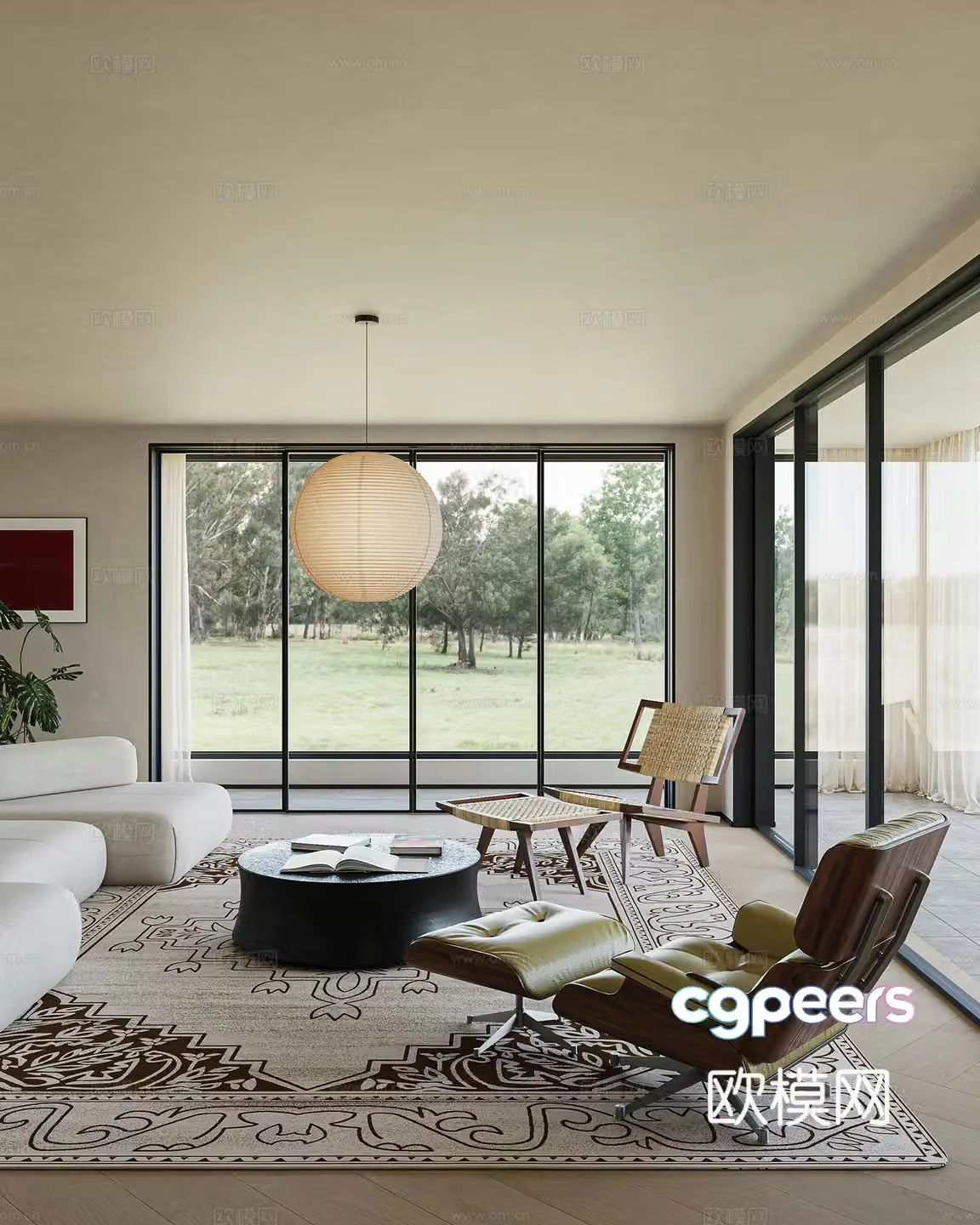 Modern living room 3d model