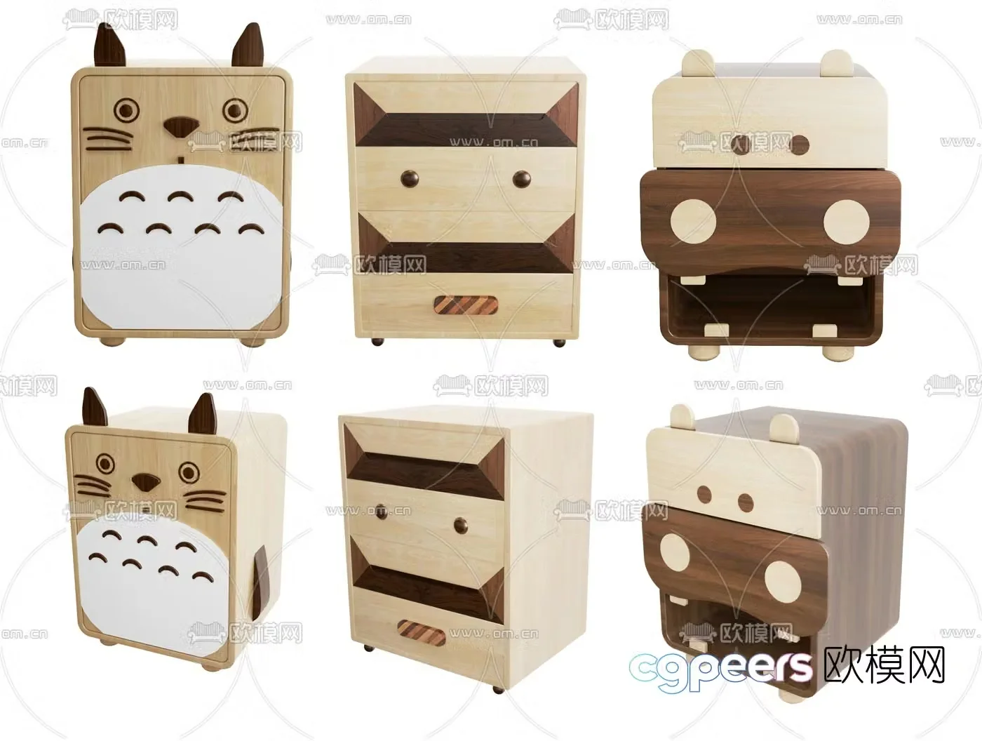 Modern cartoon children’s cabinet 3d model
