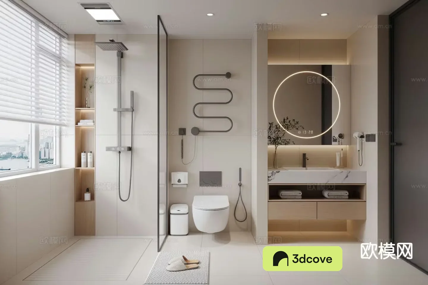Cream style bathroom toilet