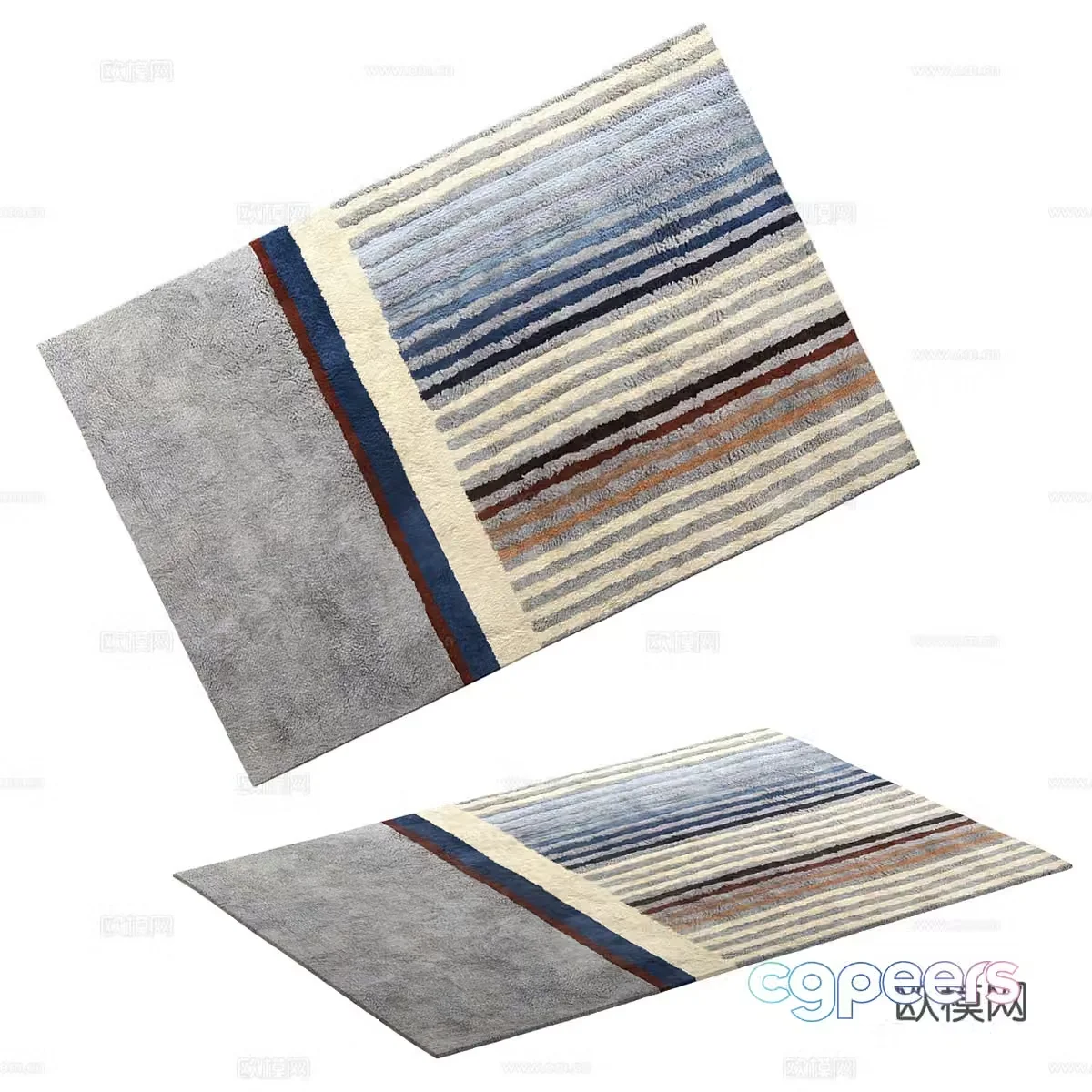 Simple carpet plush carpet 3d model