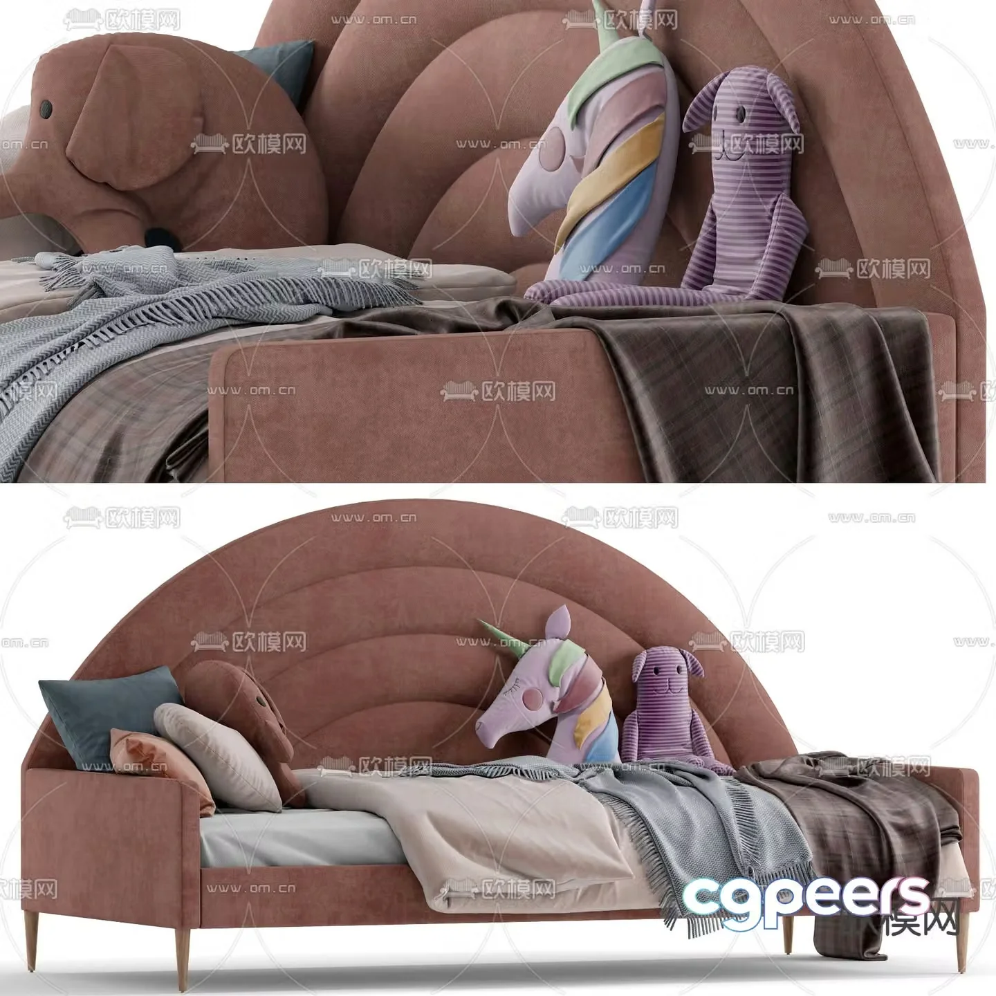 Children’s bed sofa bed 3d model