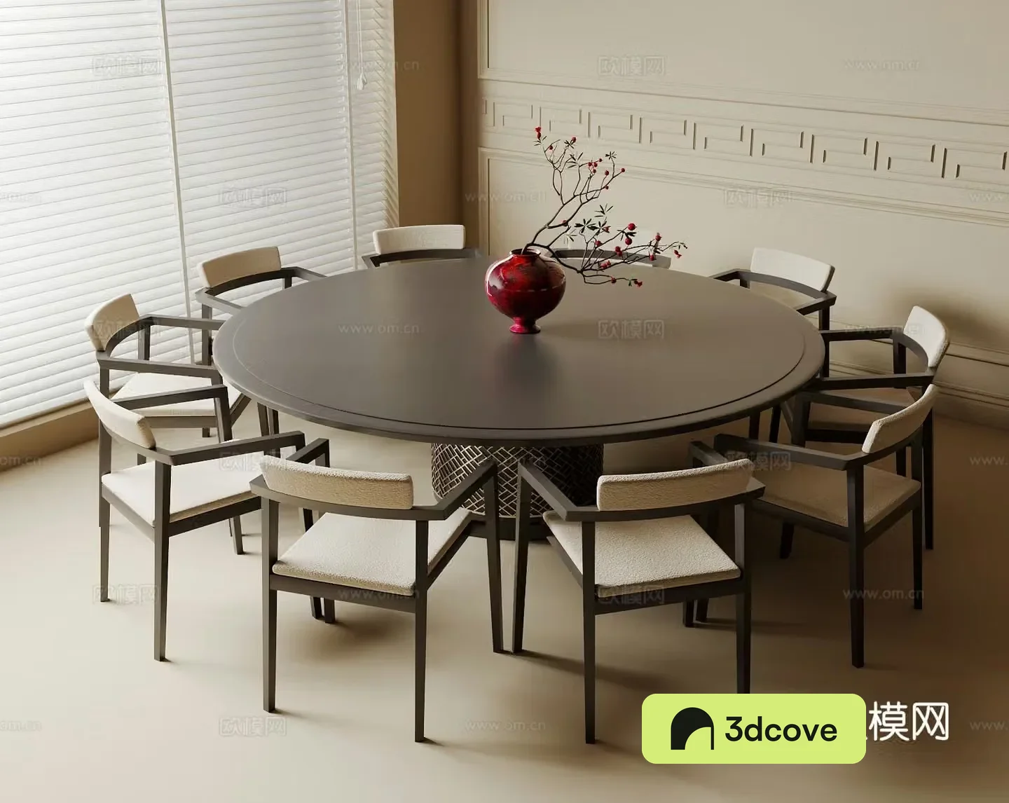 Modern dining table and chairs round dining table ten person dining table