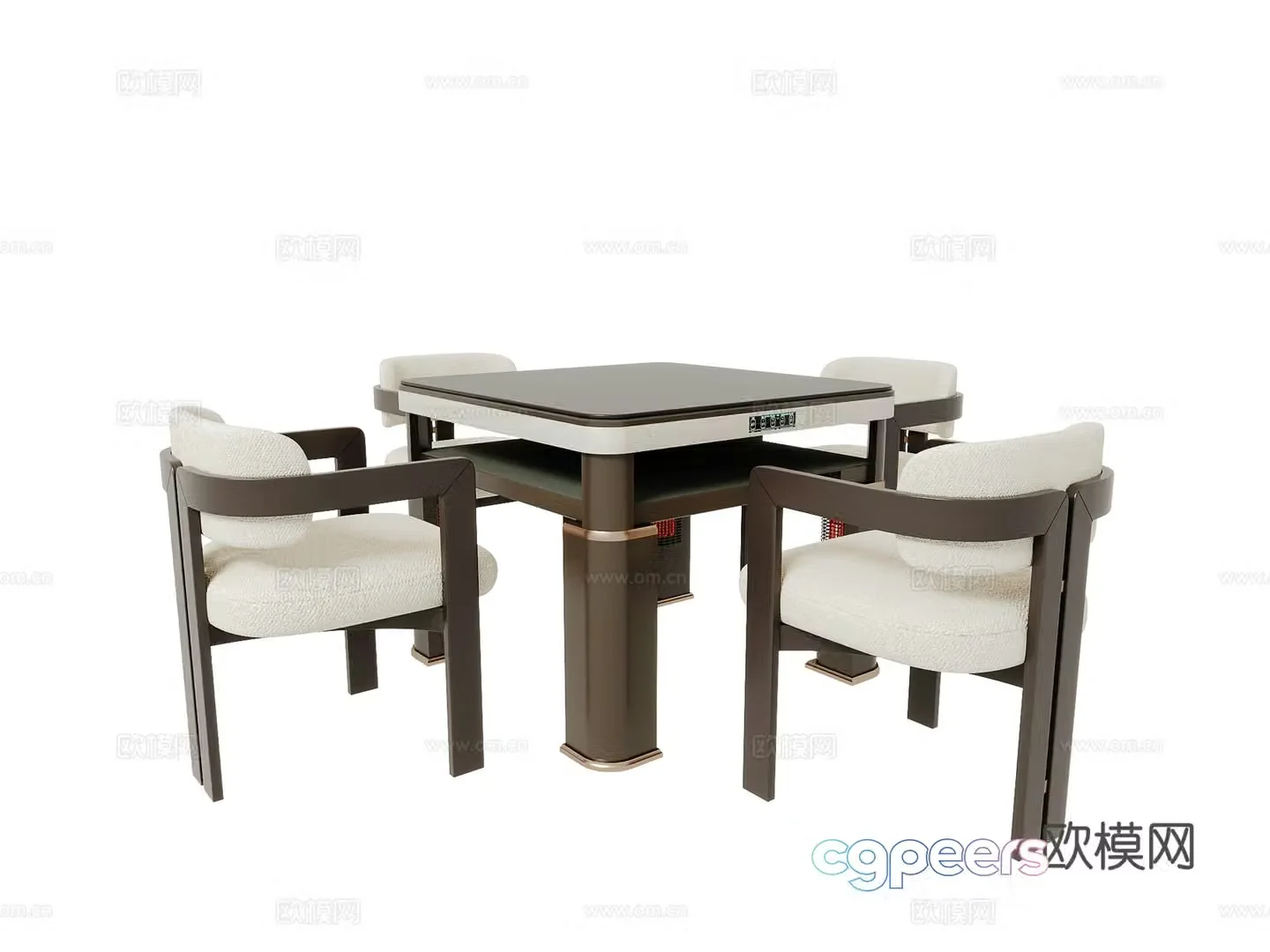 Fire table and chairs heating table single chair 3D model
