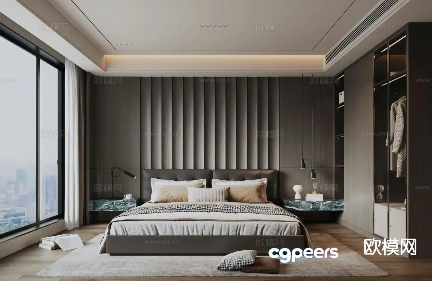 Italian style bedroom master bedroom 3d model