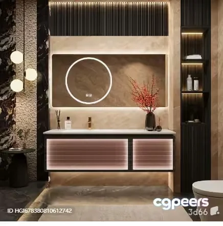 Modern Bathroom Design 3D Model – 23657 – CORONA Render