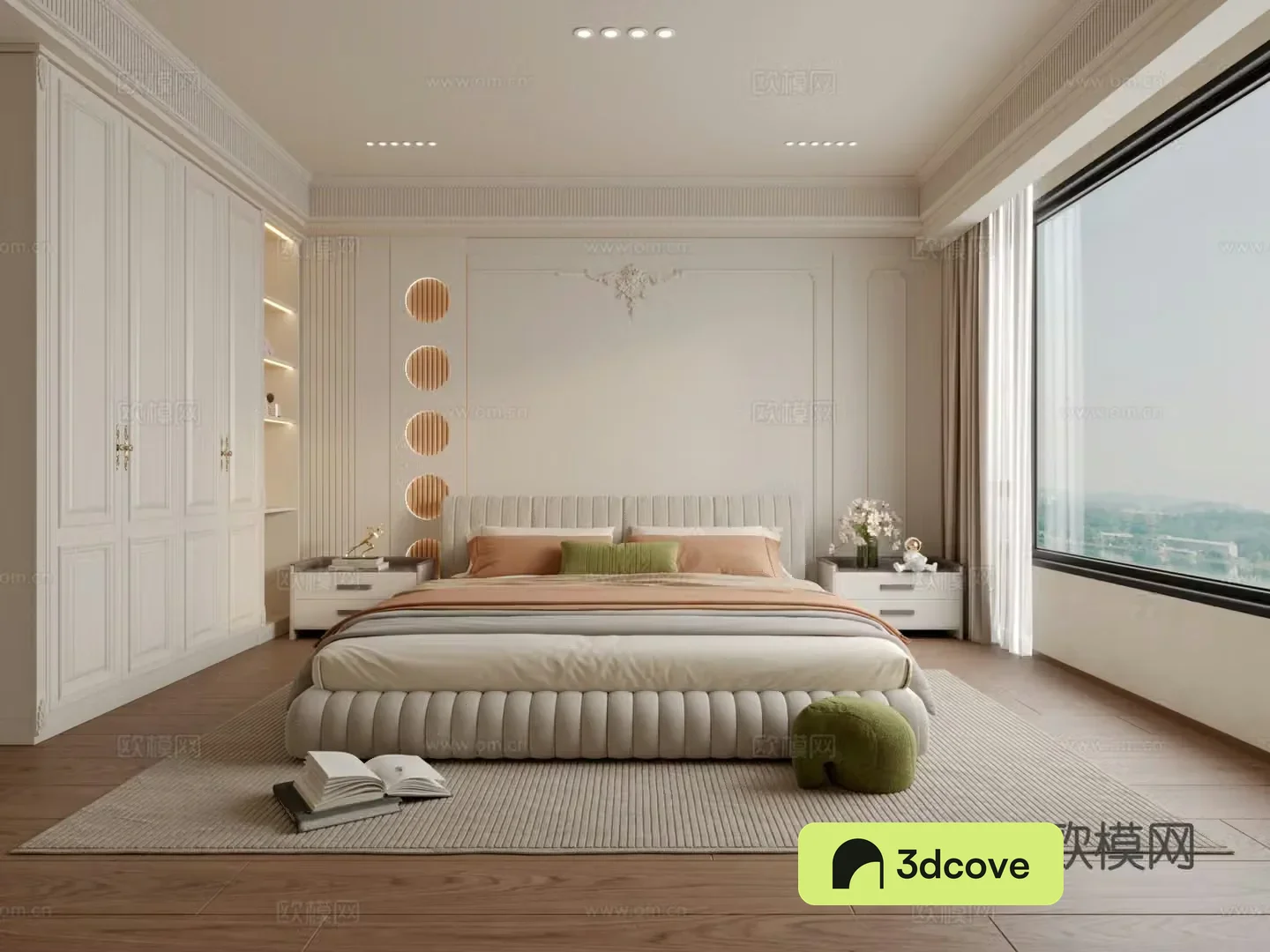 French creamy bedroom