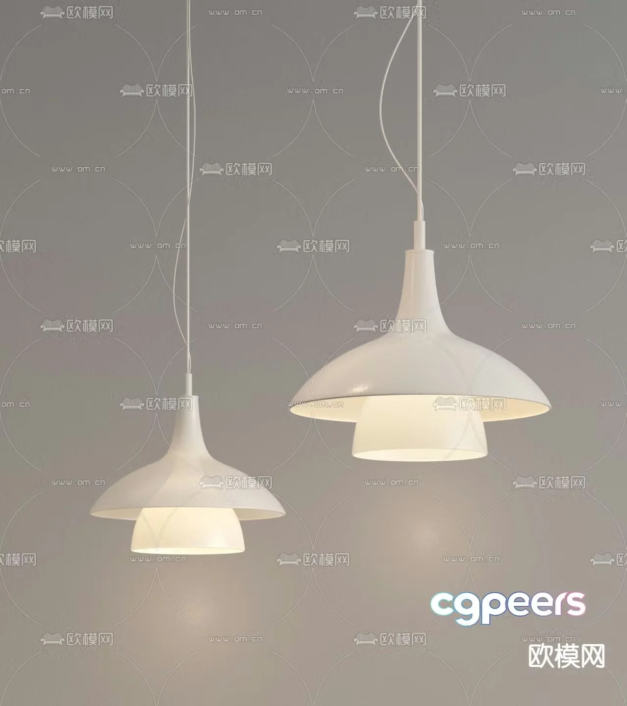 Cream style small chandelier 3d model