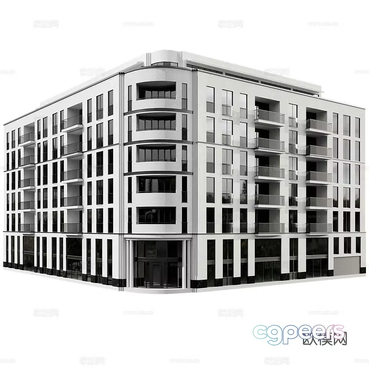 Residential building 3d model