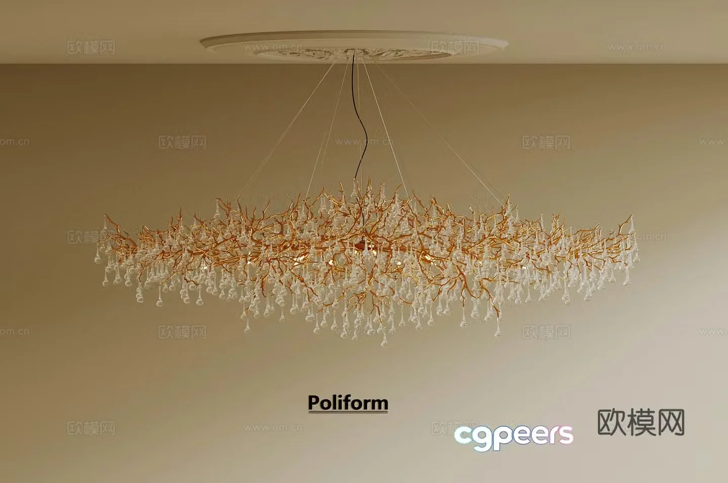 Modern Chandelier Living Room Creative Chandelier 3d Model