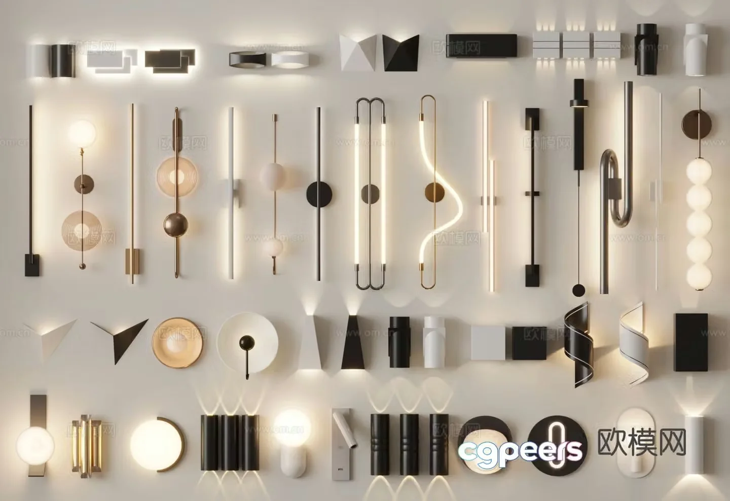 Creative wall lamp artistic wall lamp 3d model