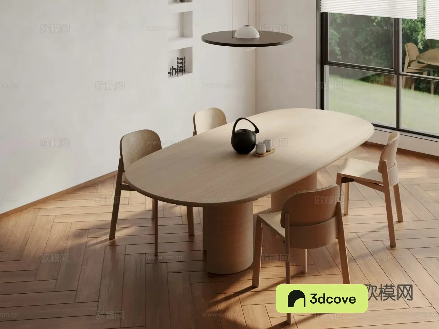 log style dining table and chairs