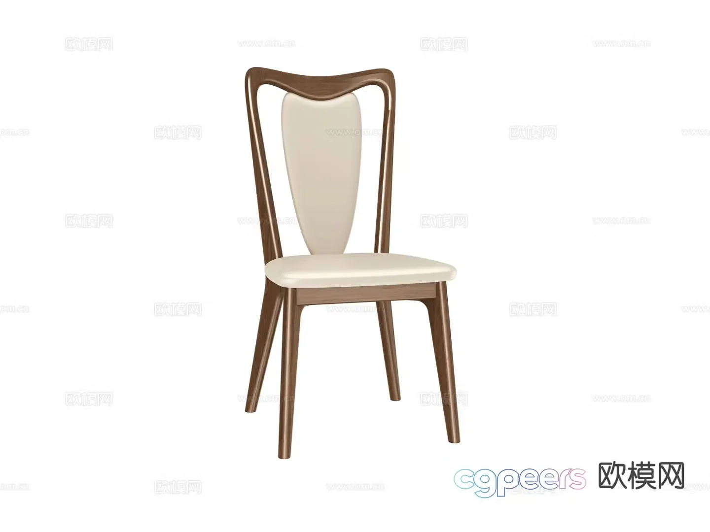Modern chair dining chair 3d model