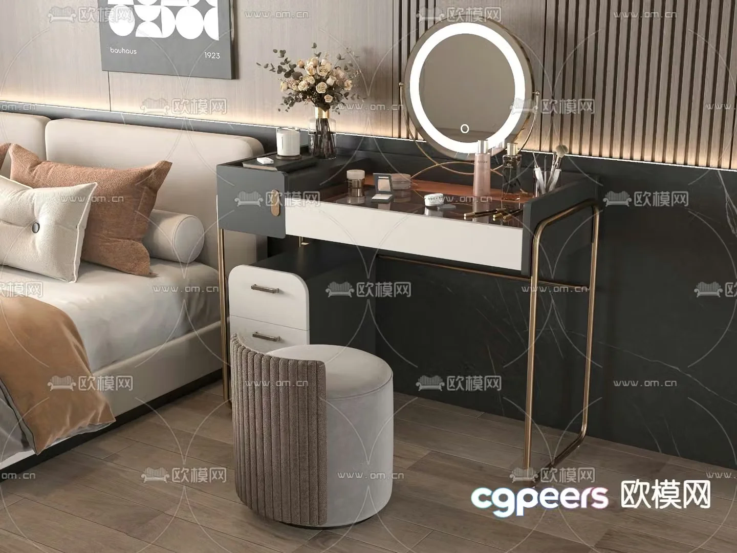Modern dressing table 3d model