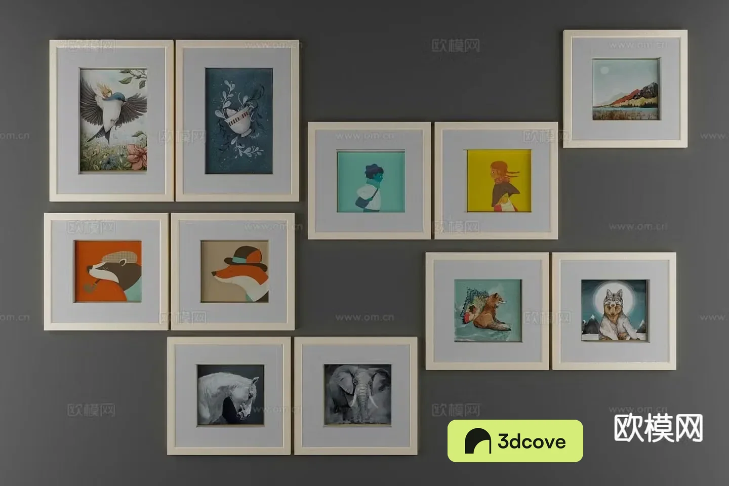 Modern art painting decorative painting