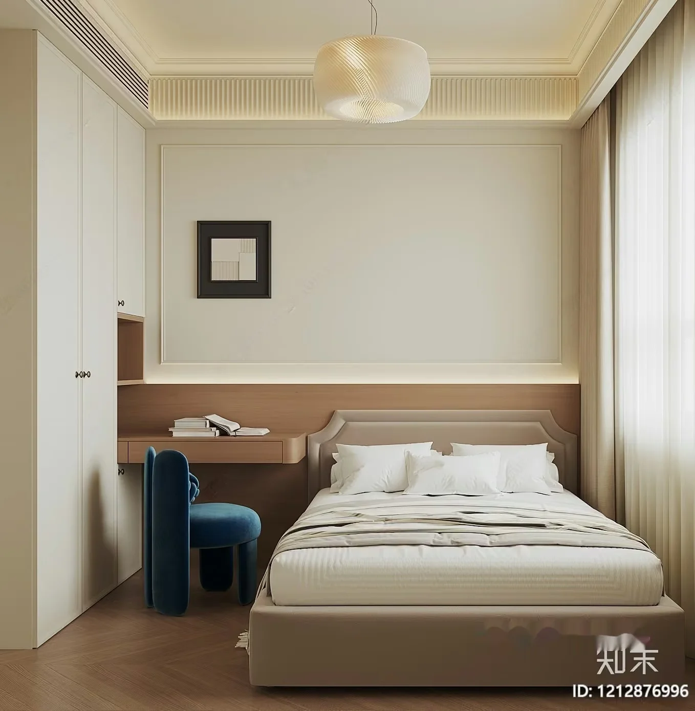 Cozy Bedroom 3D Model – 3904 – VRAY Render