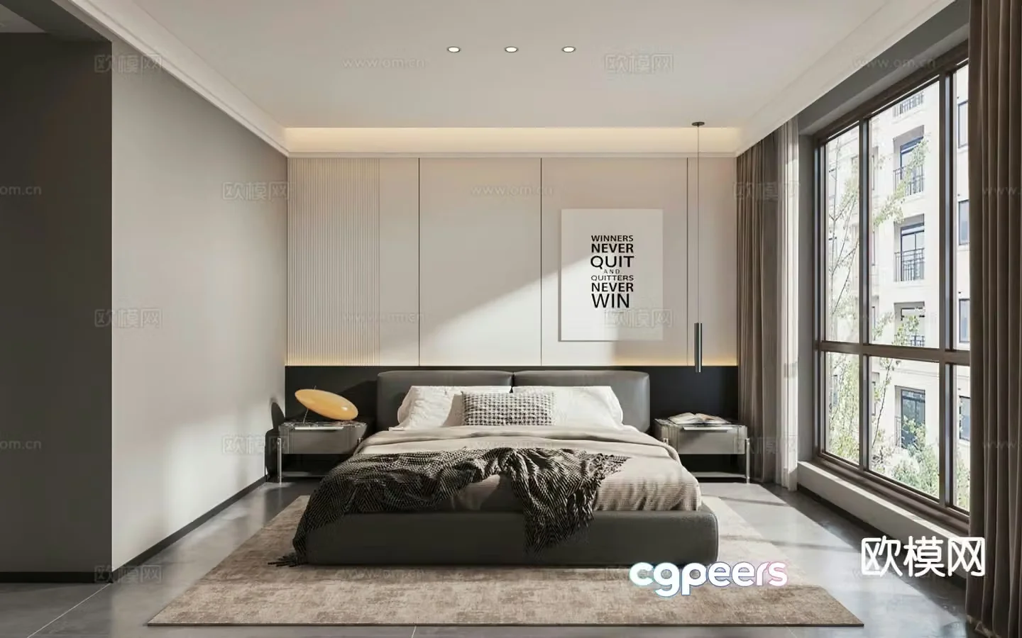 Modern bedroom bathroom cloakroom 3d model