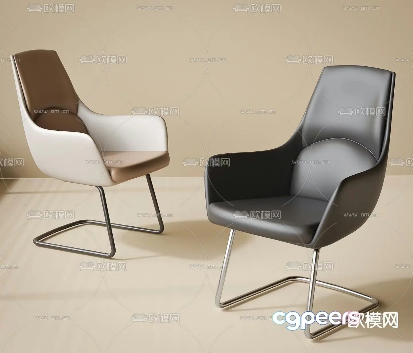 Modern office chair conference chair 3d model