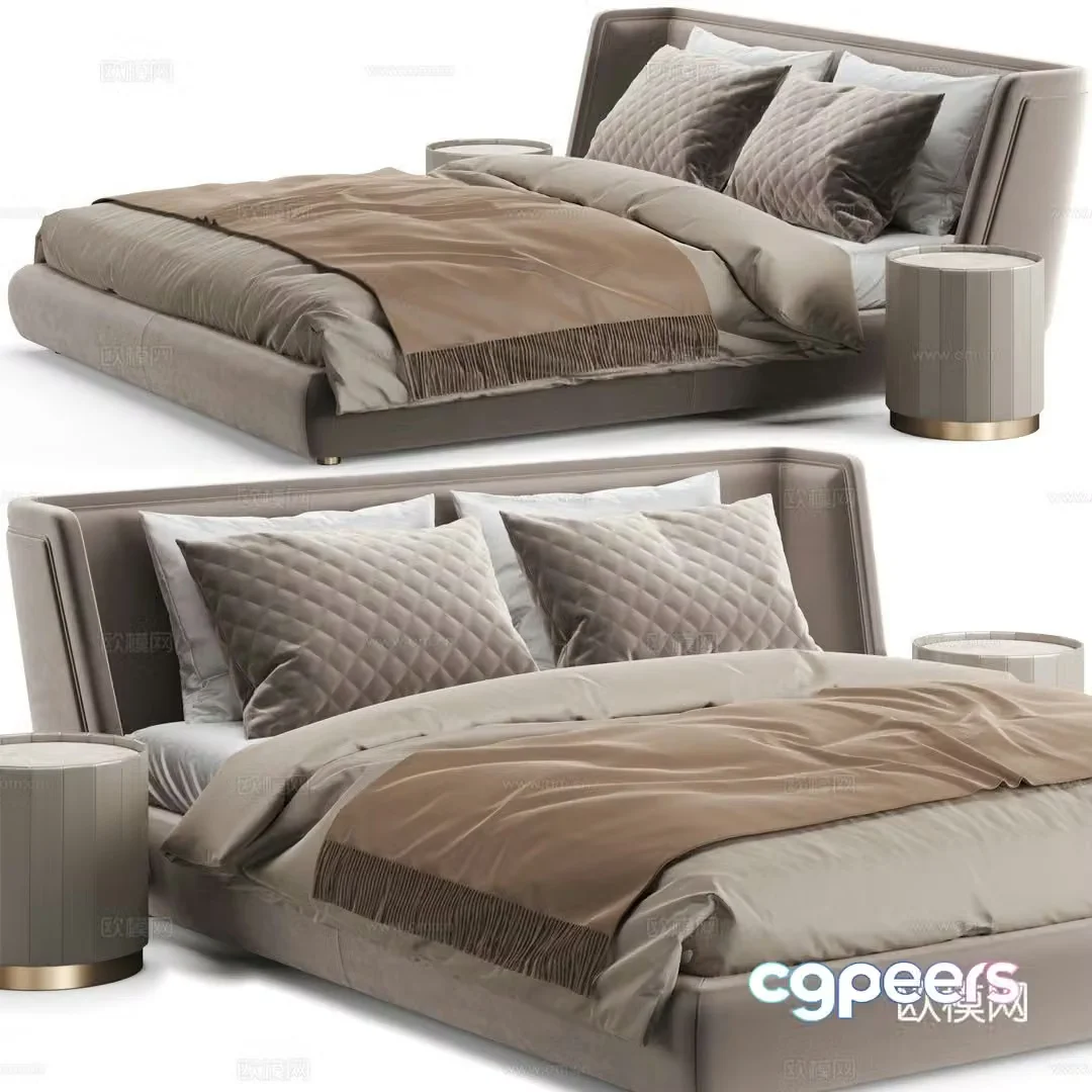 Double bed 3d model