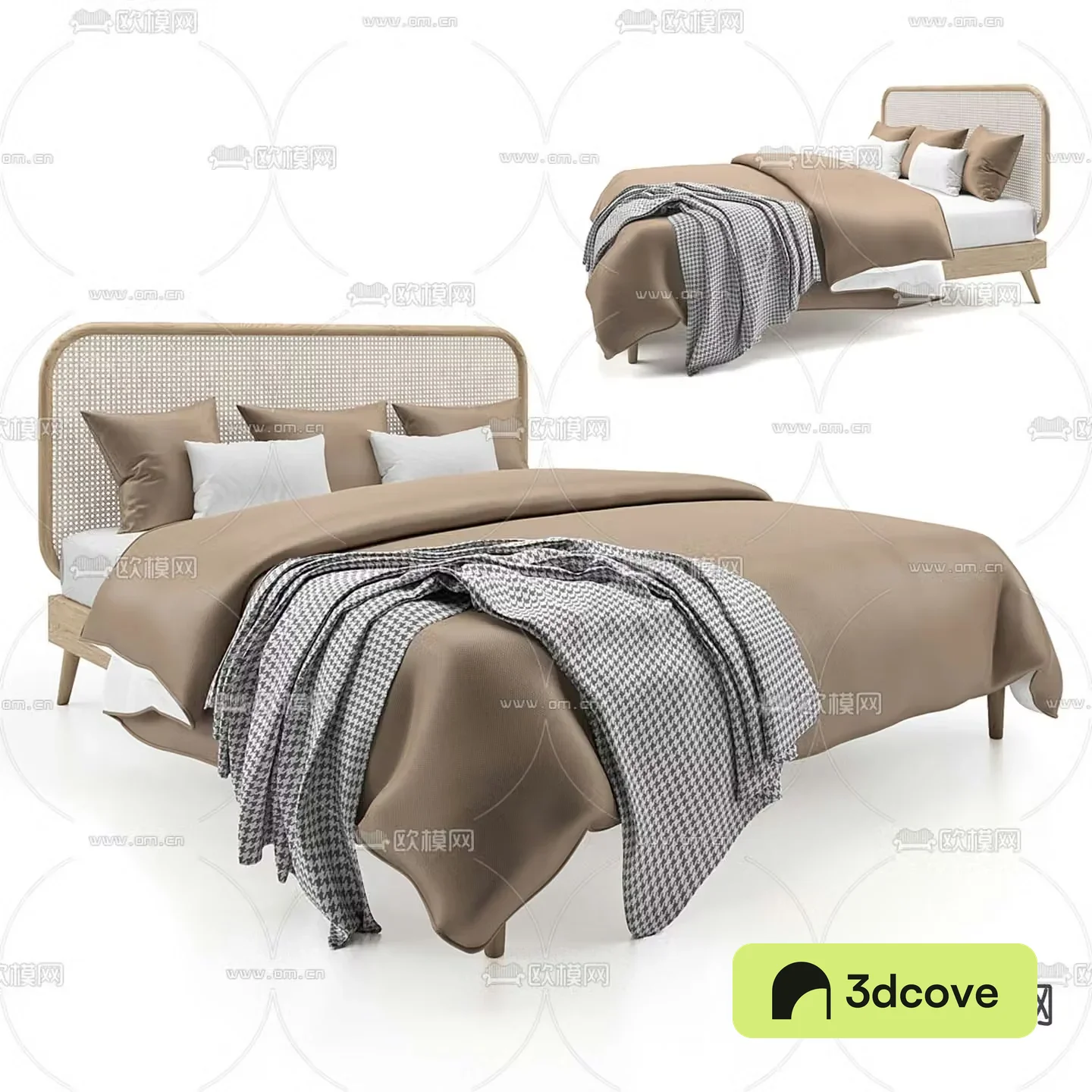 rattan bed double bed