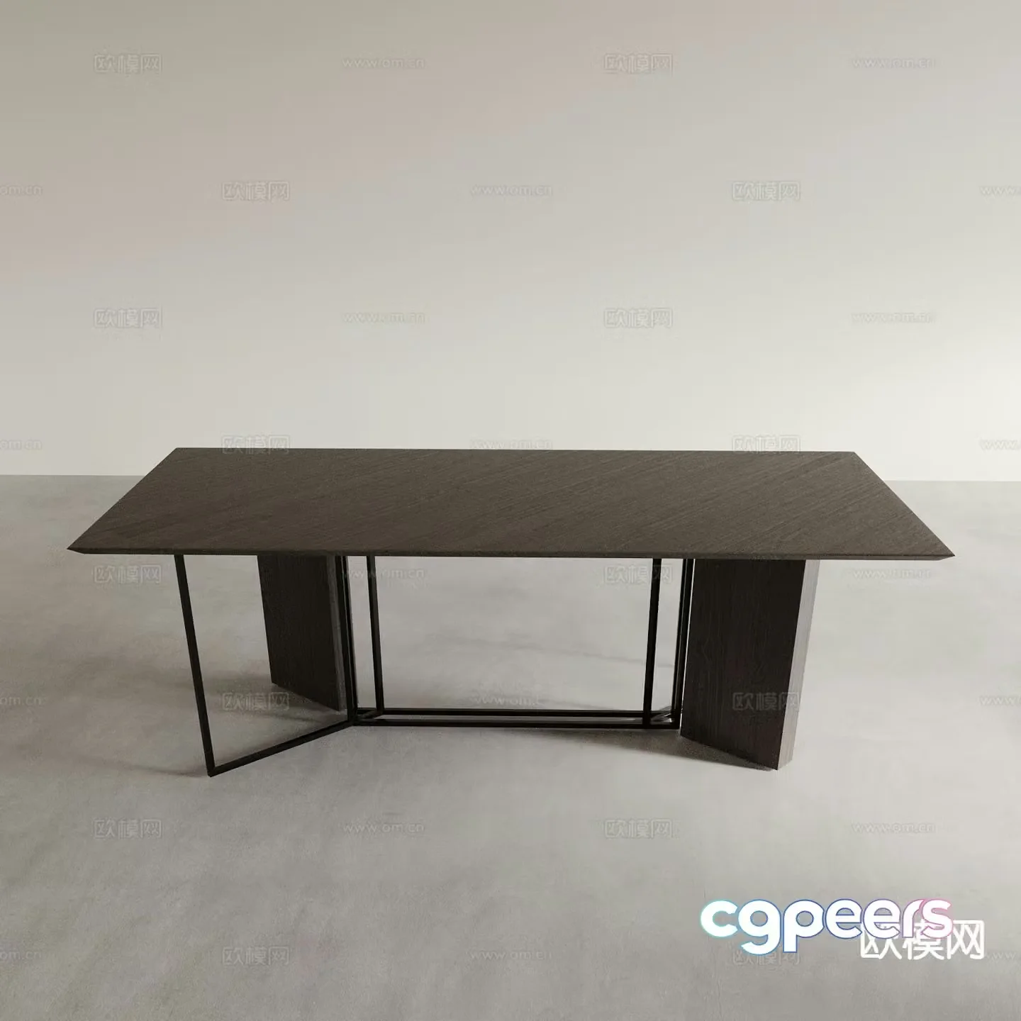 Dining table long table square table 3d model