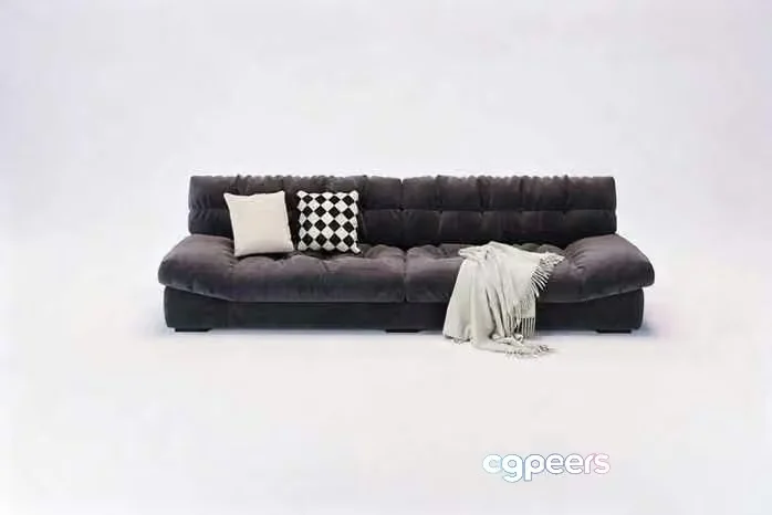 Gray Couch 3D Model – 5250 – CORONA Render