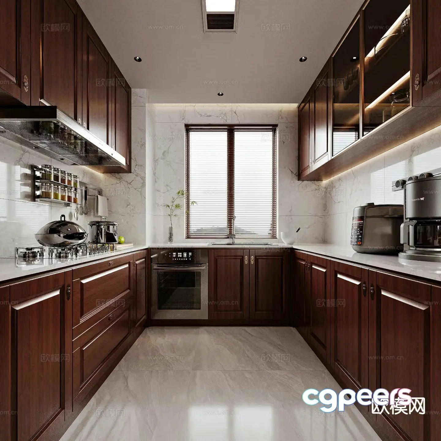 New Chinese style kitchen 3d model