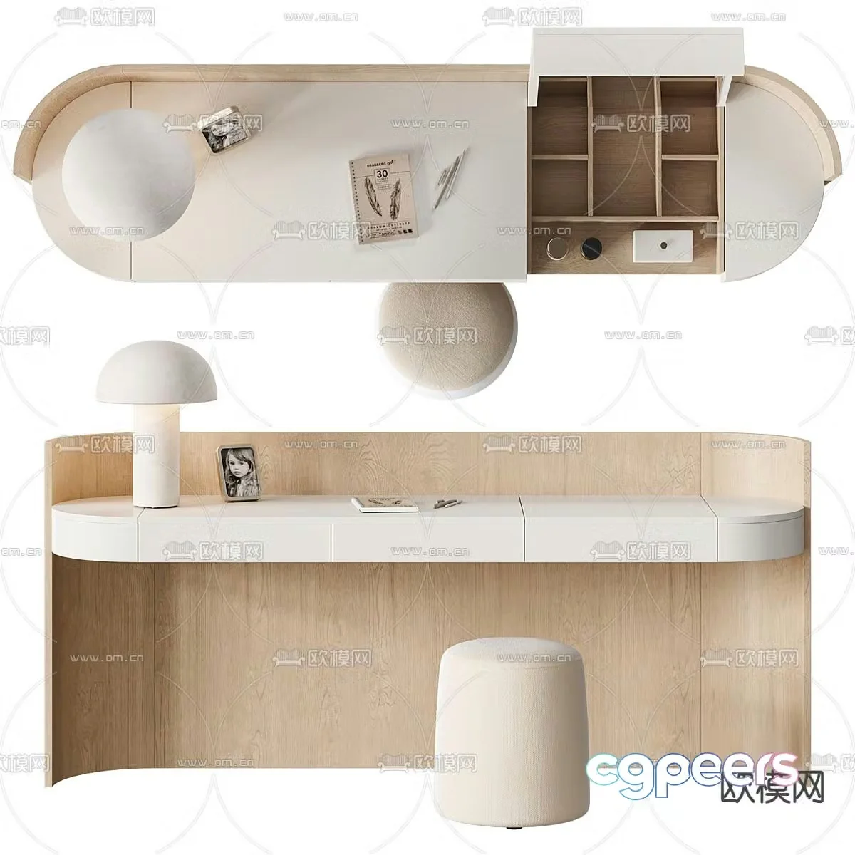 Modern dressing table dressing table 3d model