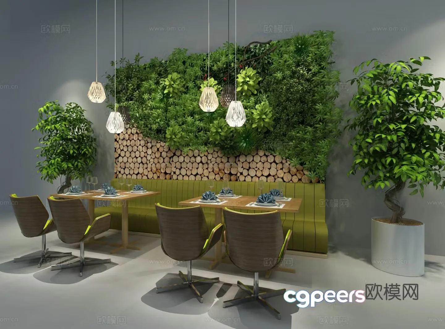 Card seat dining table and chairs dining card seat 3D model