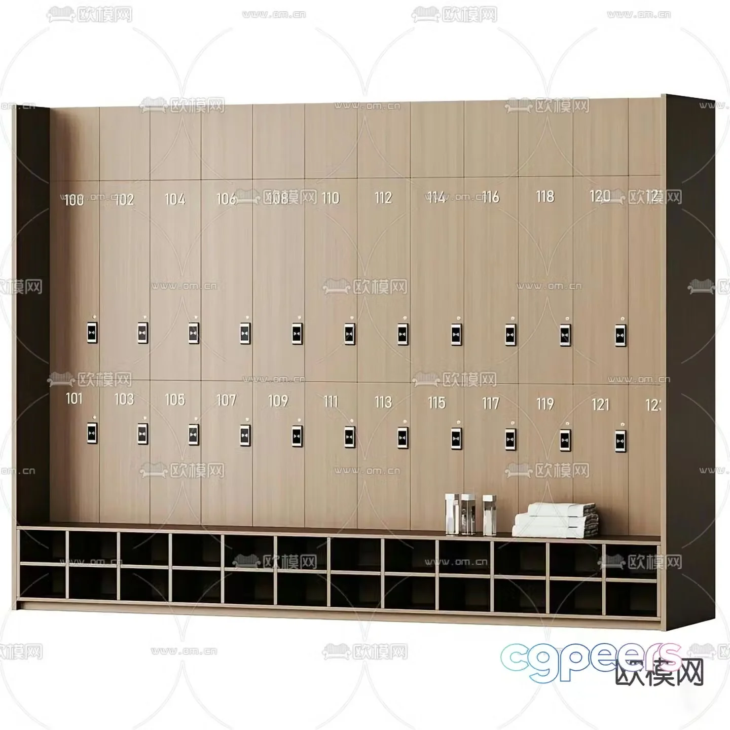 Gym locker locker locker 3d model