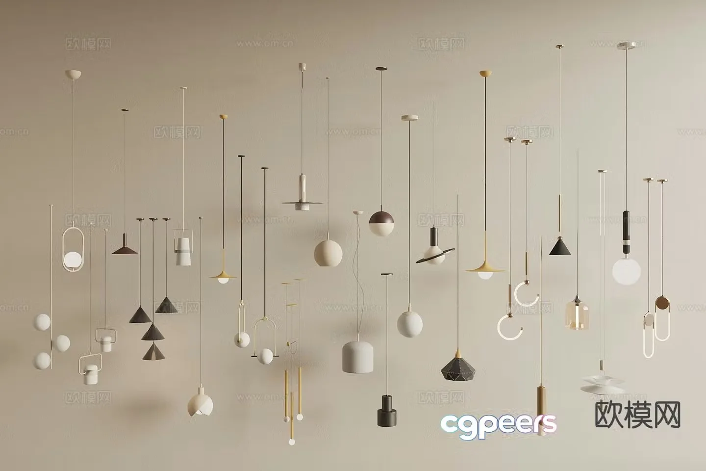 Modern small chandelier bedside chandelier bar chandelier 3d model