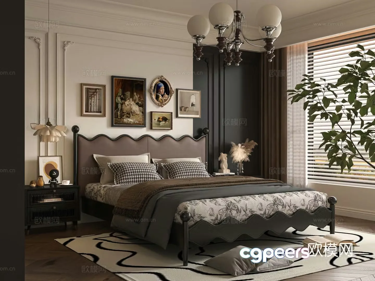 French bedroom 3d model
