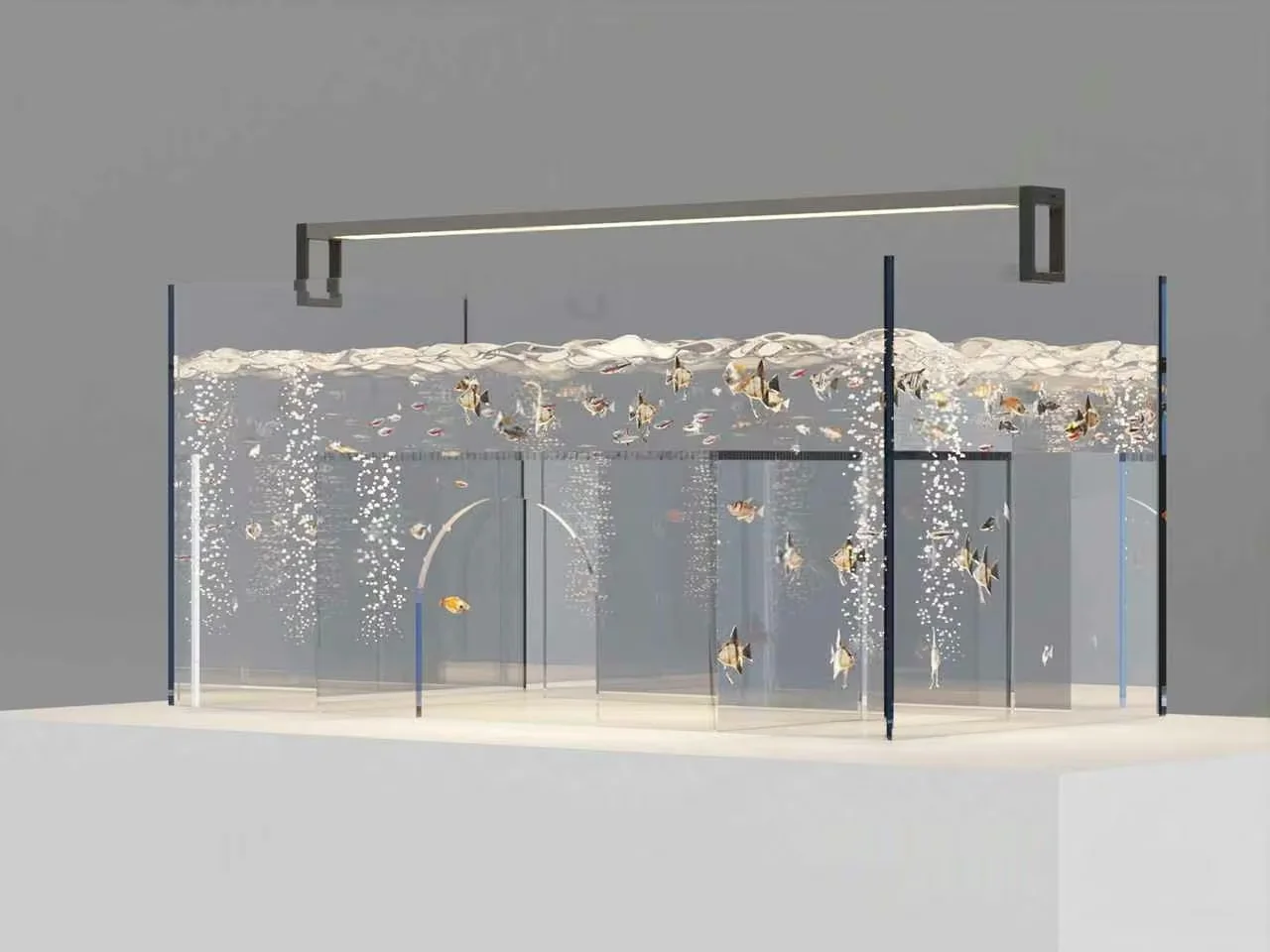 Aquarium With Fish 3D Model – 1646 – VRAY Render