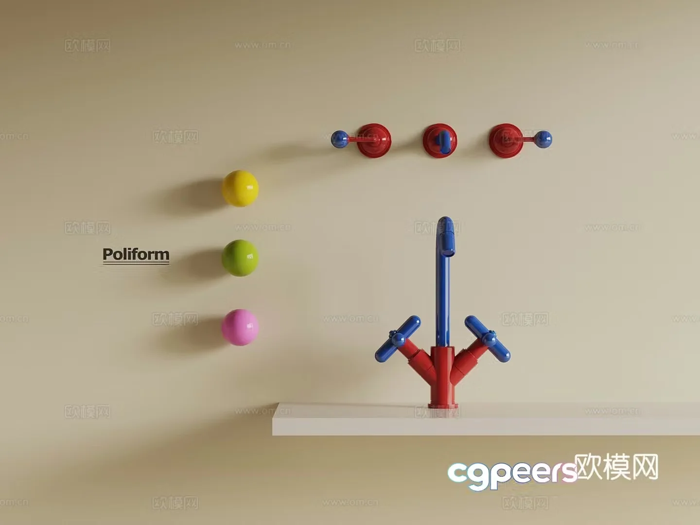 Dopamine faucet 3D model