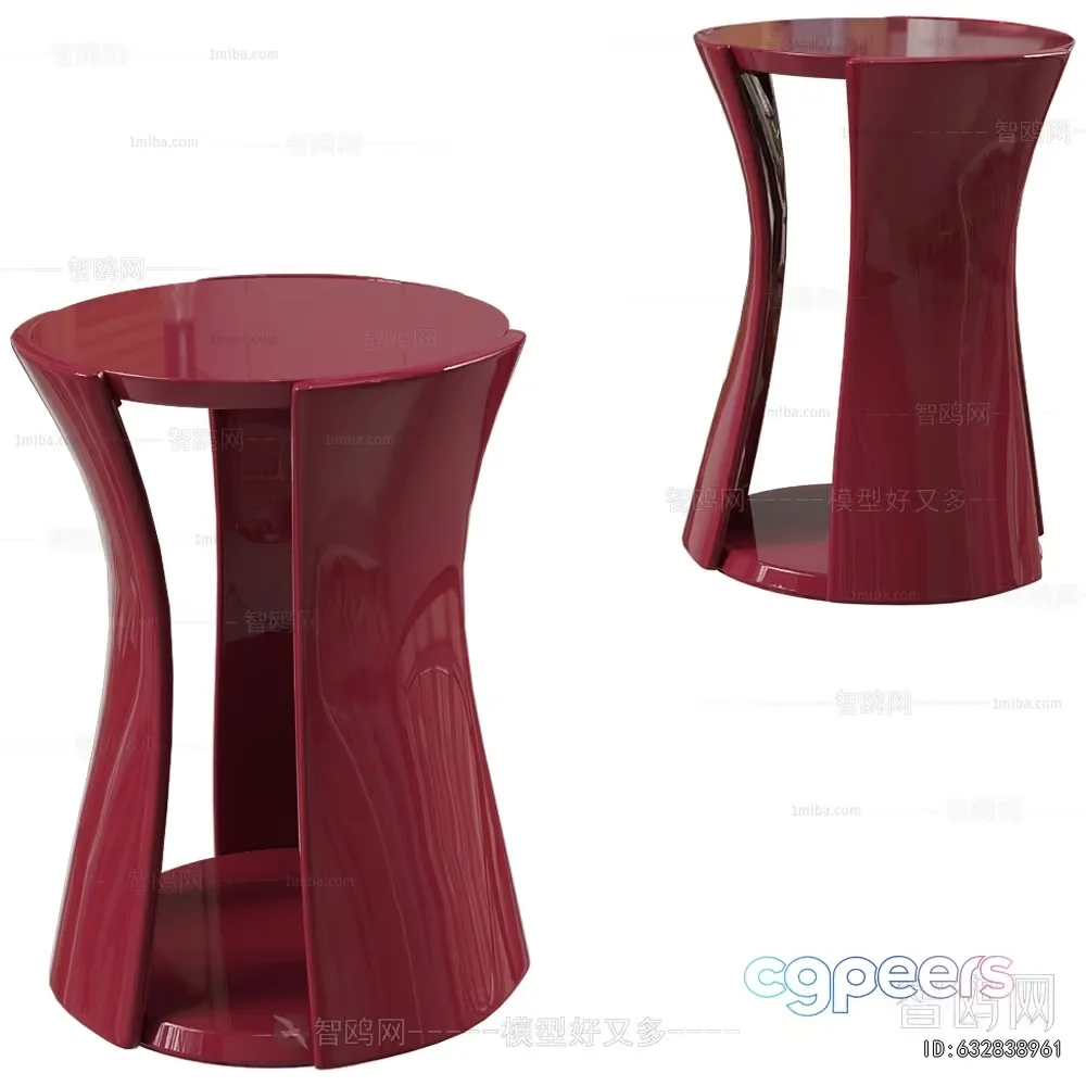 Modern Red Side Table 3D Model – 19661 – VRAY Render