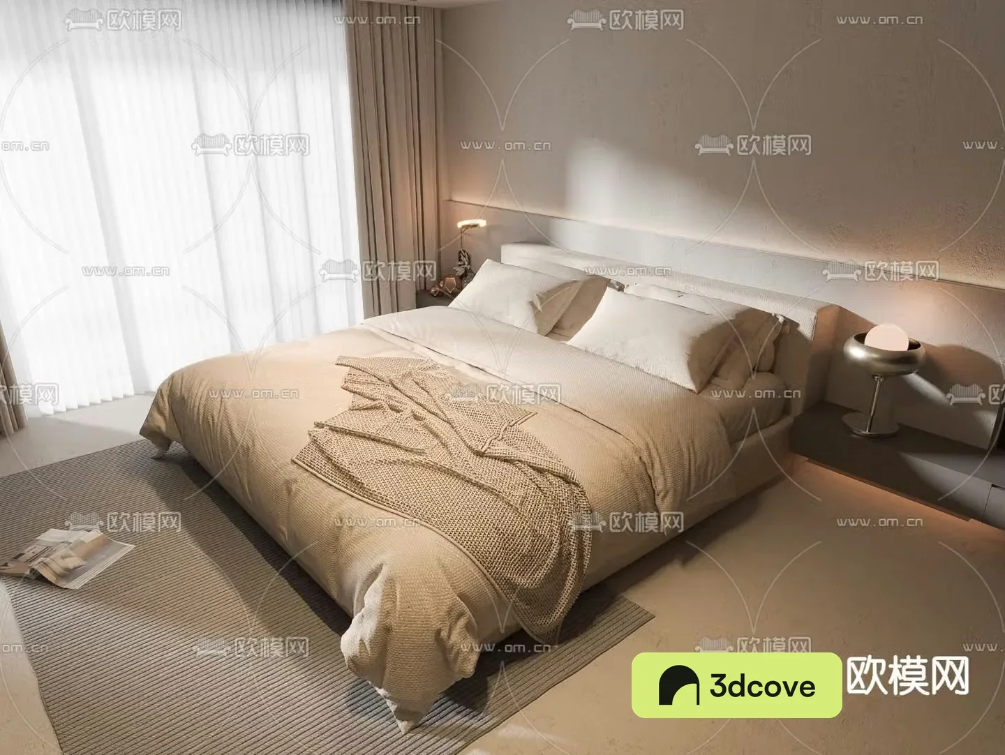 Wabi-sabi double bed