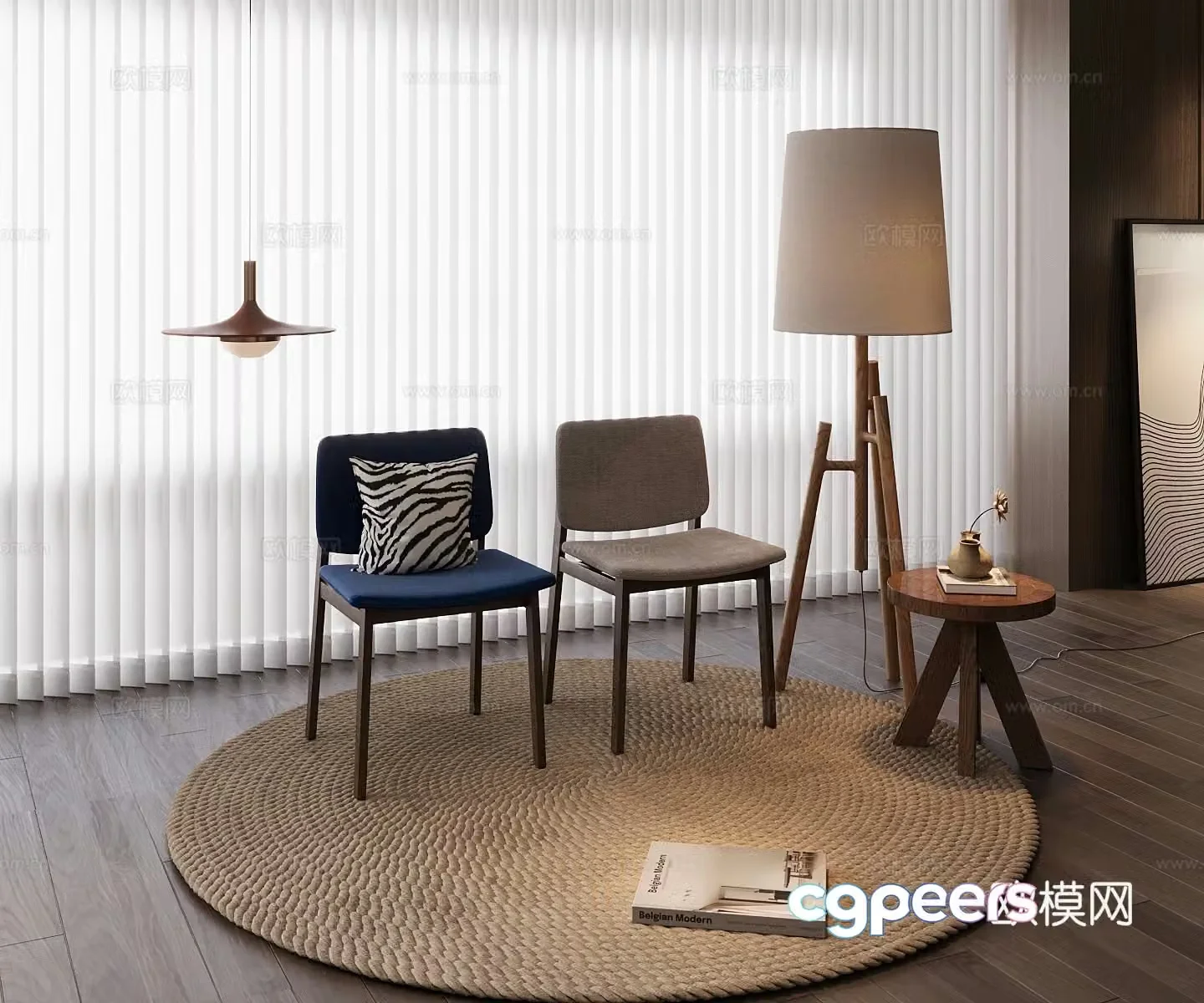 Modern single chair 3d model