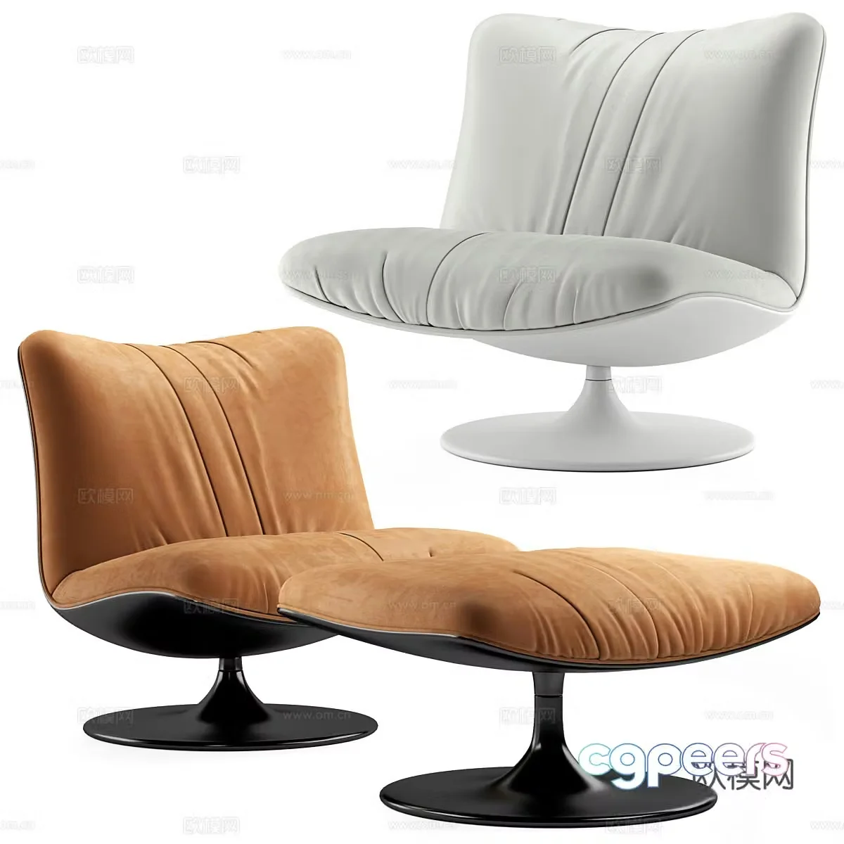 Sofa coffee table combination 3D model