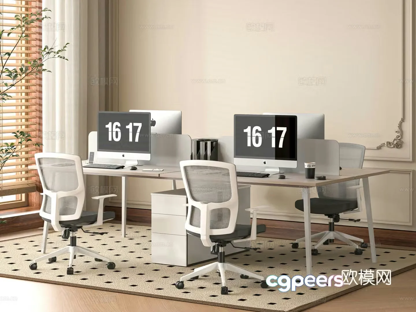 Modern office desk chair 3d model