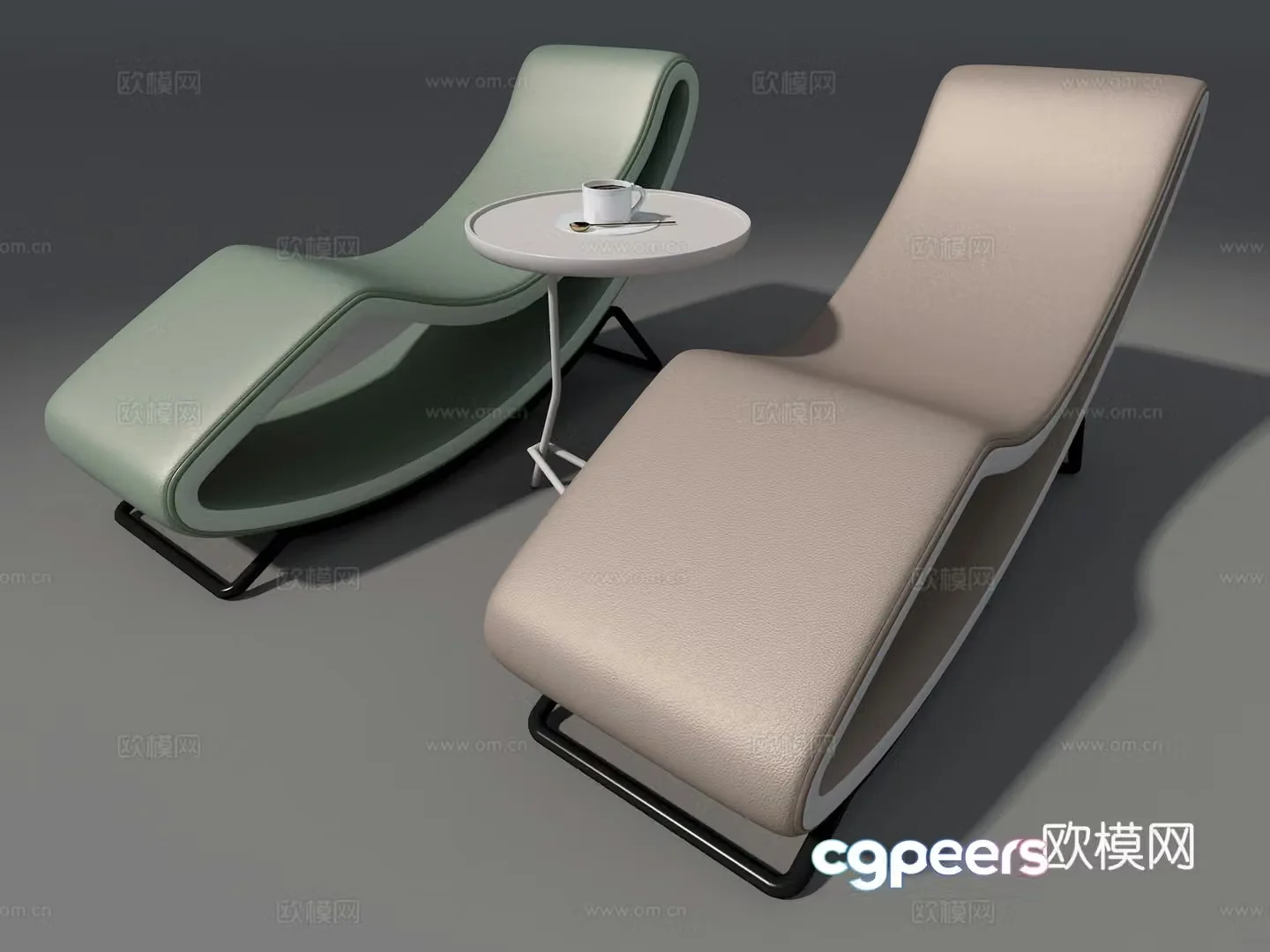3d model of recliner
