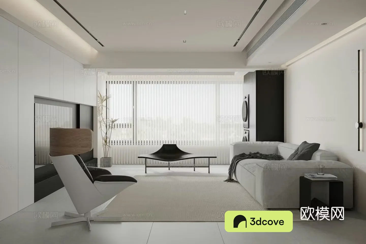 Advanced gray living room