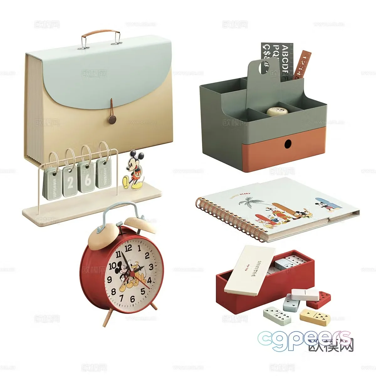 Modern cream style children’s supplies 3d model